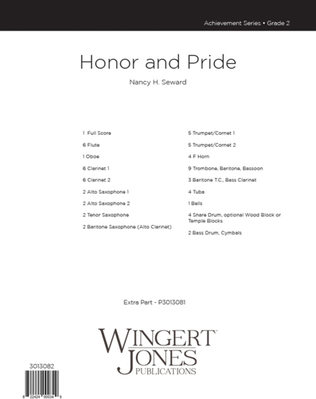 Book cover for Honor and Pride - Full Score