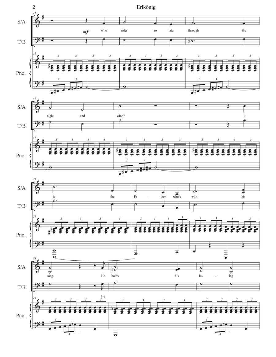 Erlkönig Erlkönig 4-Part scores gallery preview page 2