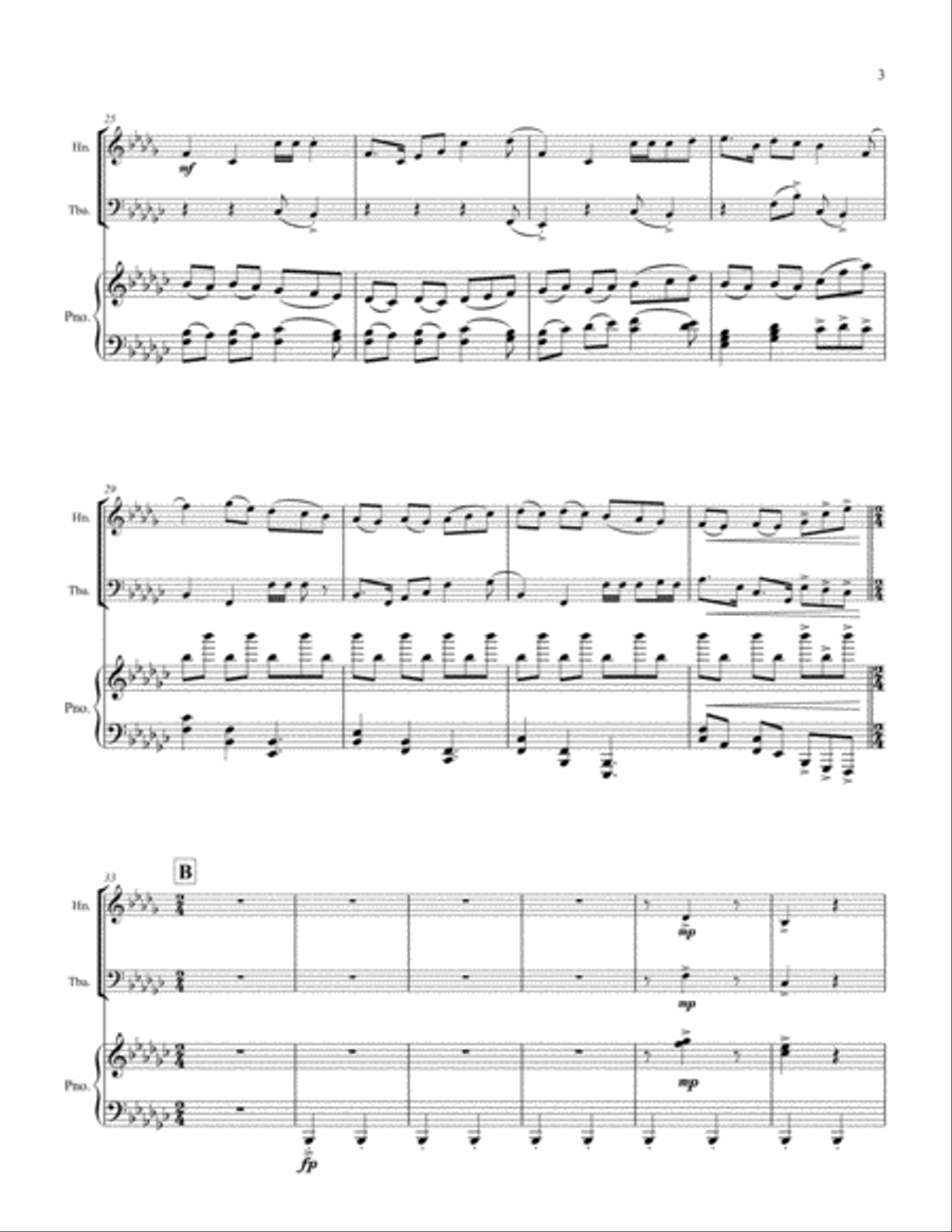 Three Miniatures: III. 7 two fast 5 Brass Duet scores gallery preview page 3