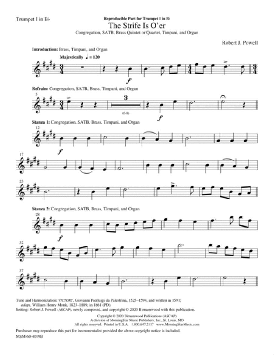The Strife is O'er The Strife is O'er Choir scores gallery preview page 3