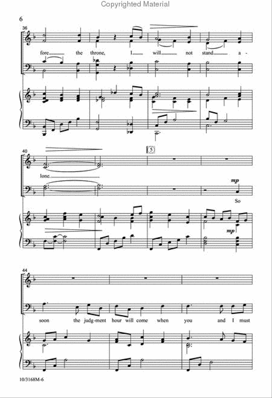 I Will Not Stand Alone Divisi scores gallery preview page 5