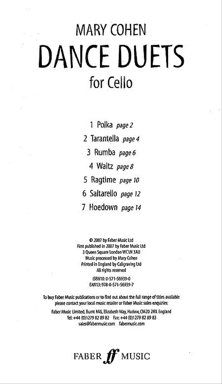 Dance Duets (Cello Duo) Dance Duets (Cello Duo) String Duet scores gallery preview page 1