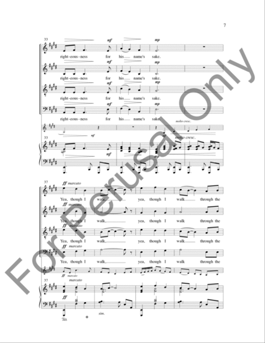 Psalm 23 (Choral Score) 4-Part scores gallery preview page 6