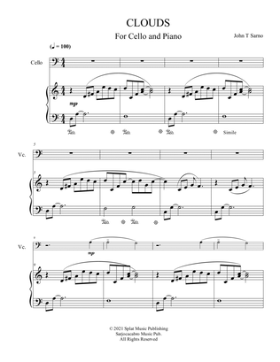 Clouds - Cello solo with piano accompaniment