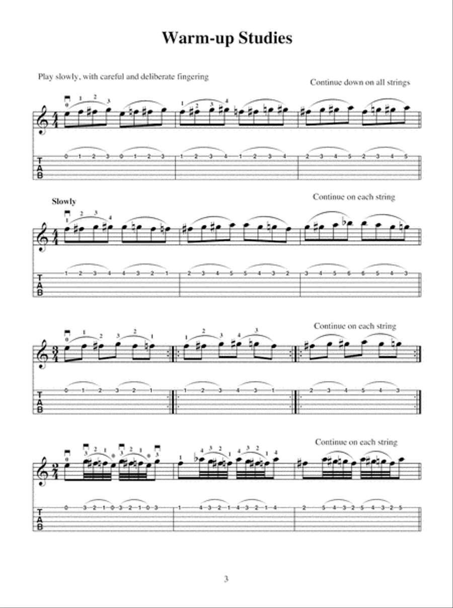 Modern Guitar Method Grade 2, Technique Studies Acoustic Guitar scores gallery preview page 4