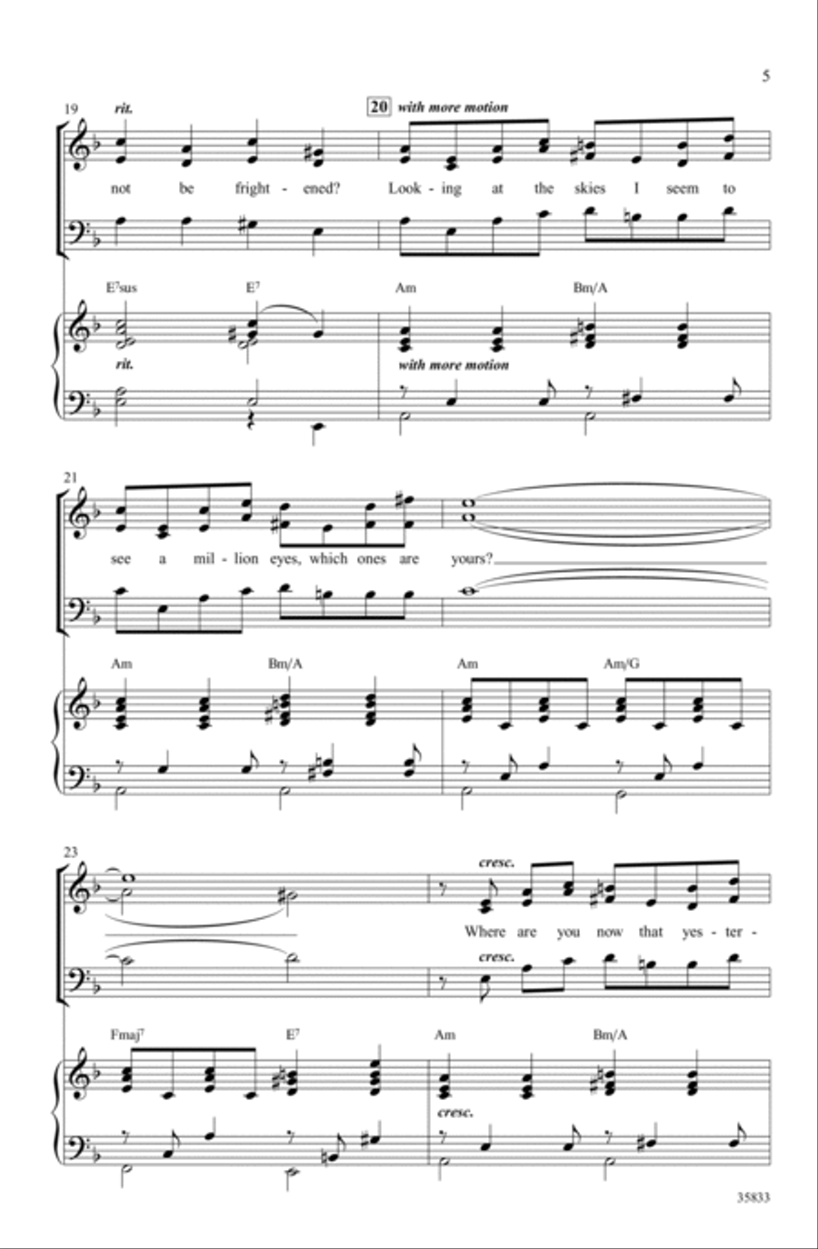 Papa, Can You Hear Me? (from Yentl) 3-Part scores gallery preview page 4