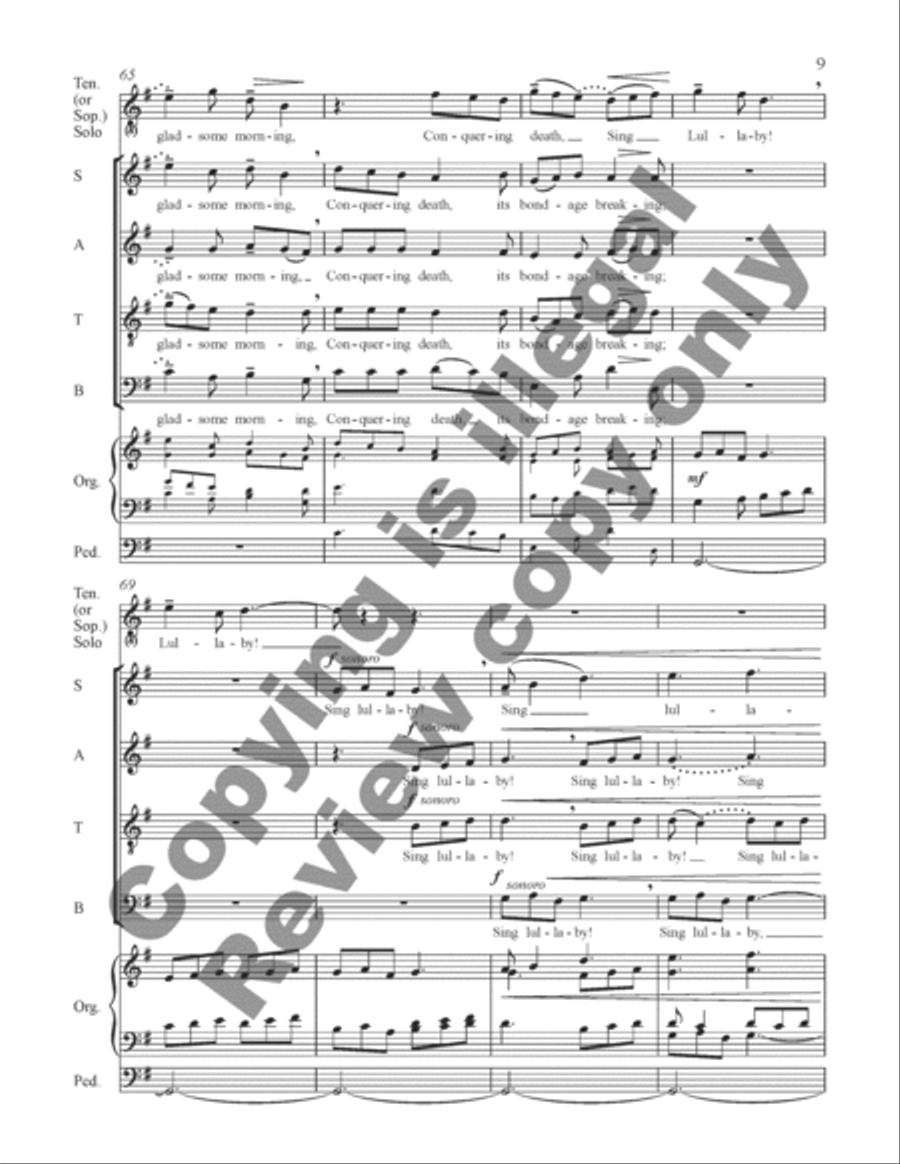 Sing Lullaby 4-Part scores gallery preview page 21