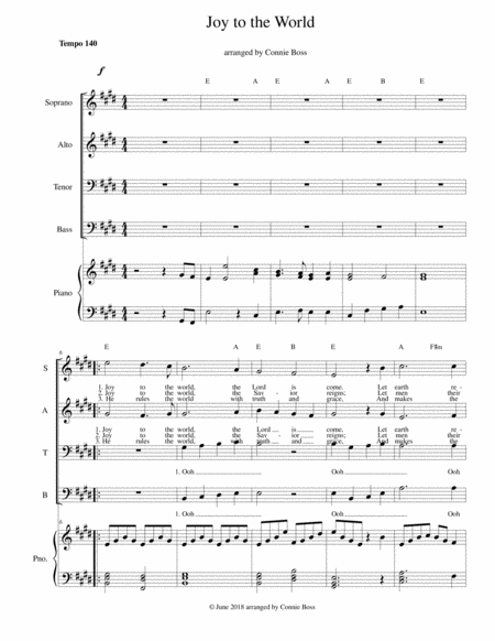 Joy to the World SATB Choir image number null