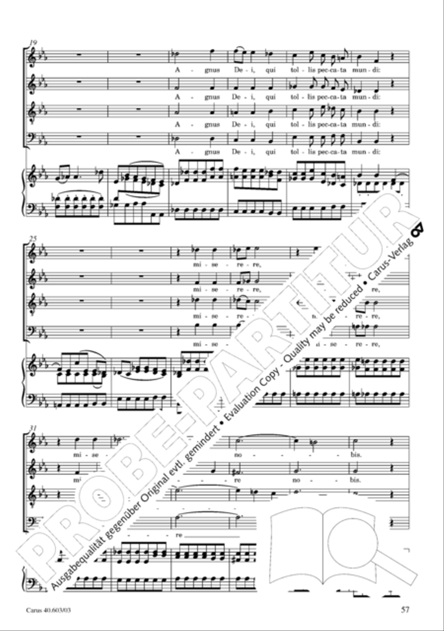 Grosse Orgelsolomesse in Es 4-Part scores gallery preview page 58