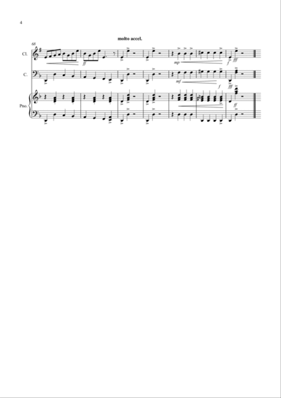 In the Hall of the Mountain King for Clarinet and Cello Duet B-Flat Clarinet scores gallery preview page 4