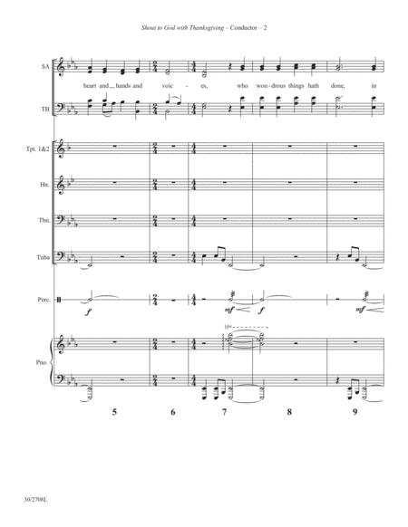 Shout to God with Thanksgiving - Brass and Percussion Score and Parts
