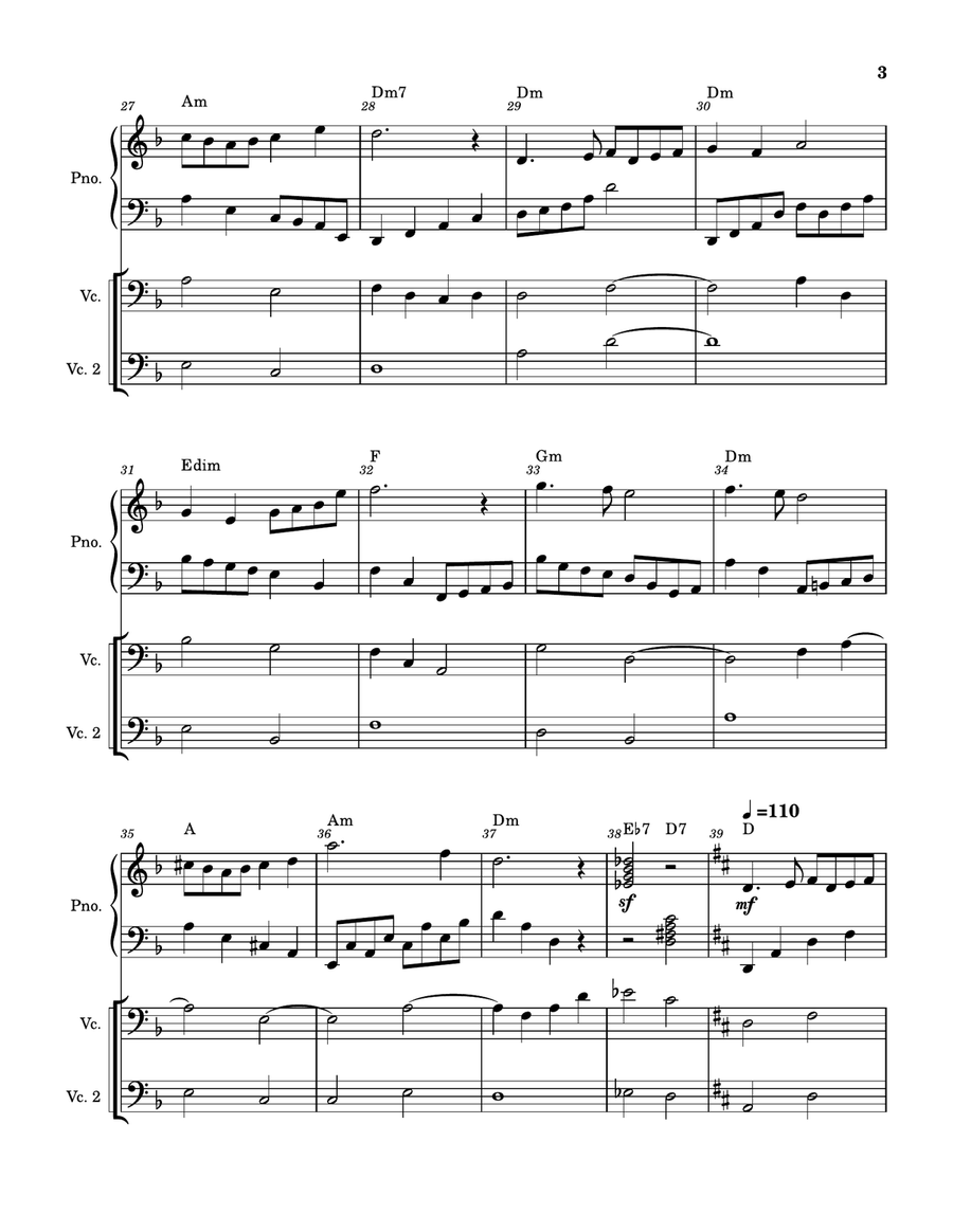 Rondo for Piano and Two Cellos Piano Solo scores gallery preview page 3