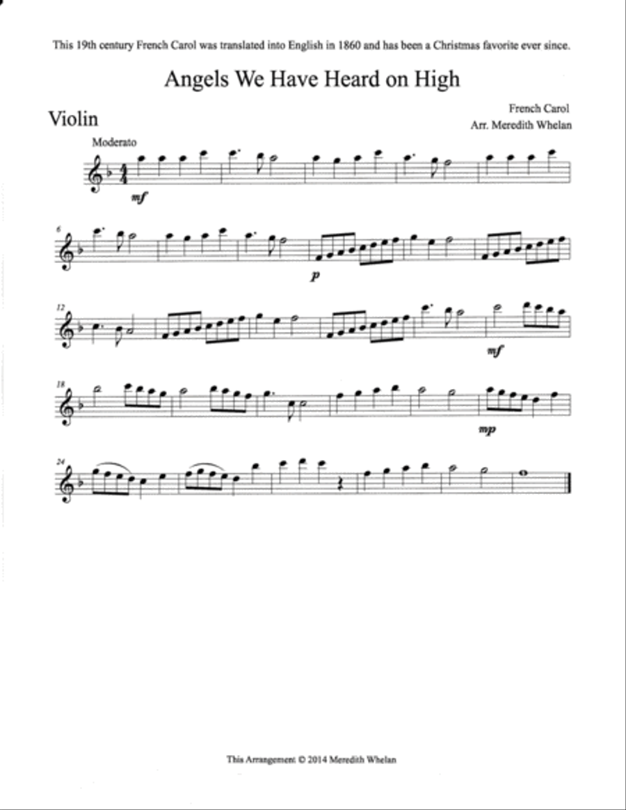 Christmas Duets for Violin & Piano Vol. 2: 11 Traditional Carols image number null