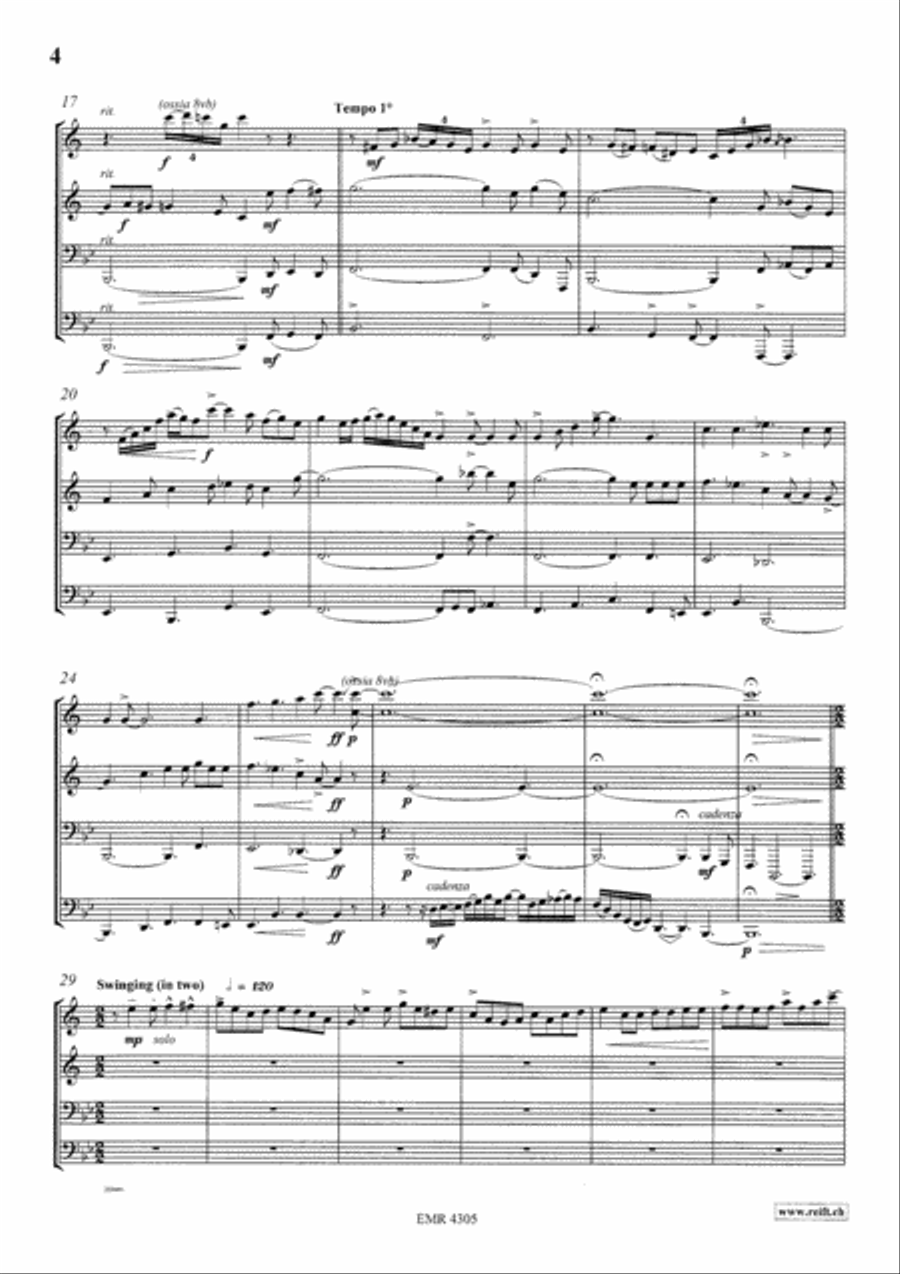 Tuba Dixieland Tuba Quartet scores gallery preview page 4