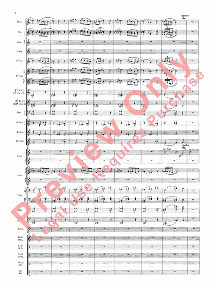 Symphonic Dance No. 3 (Fiesta) Concert Band scores gallery preview page 19