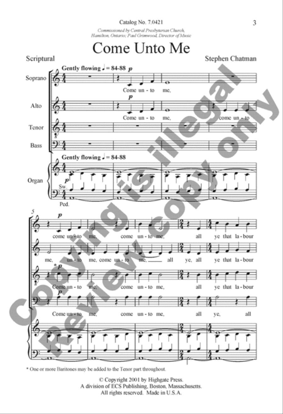 <br>Sheet music extract