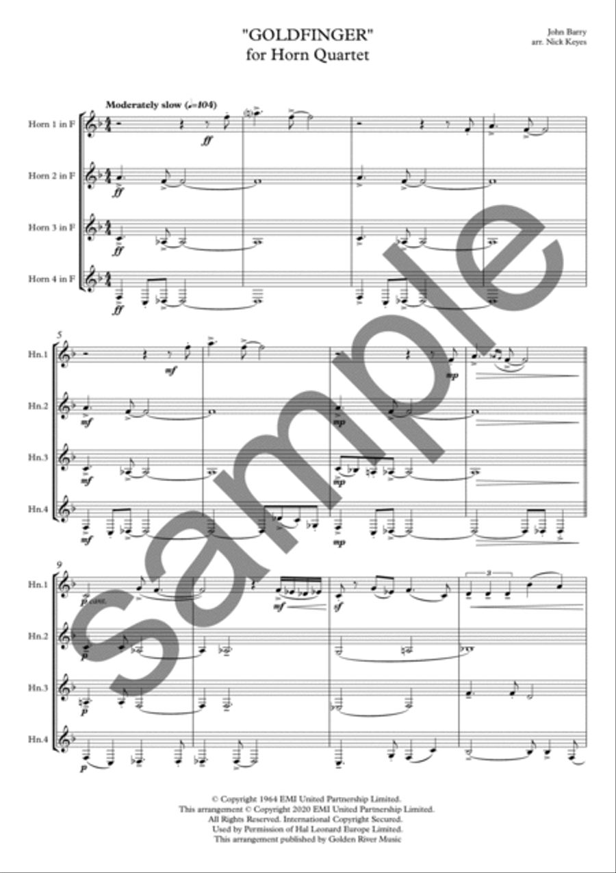 Goldfinger Horn scores gallery preview page 2