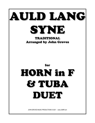 Book cover for Auld Lang Syne - French Horn & Tuba Duet