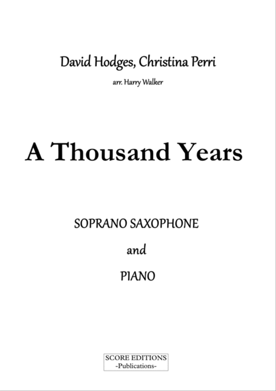 A Thousand Years Soprano Saxophone scores gallery preview page 2