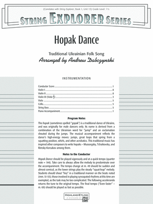 Hopak Dance: Score