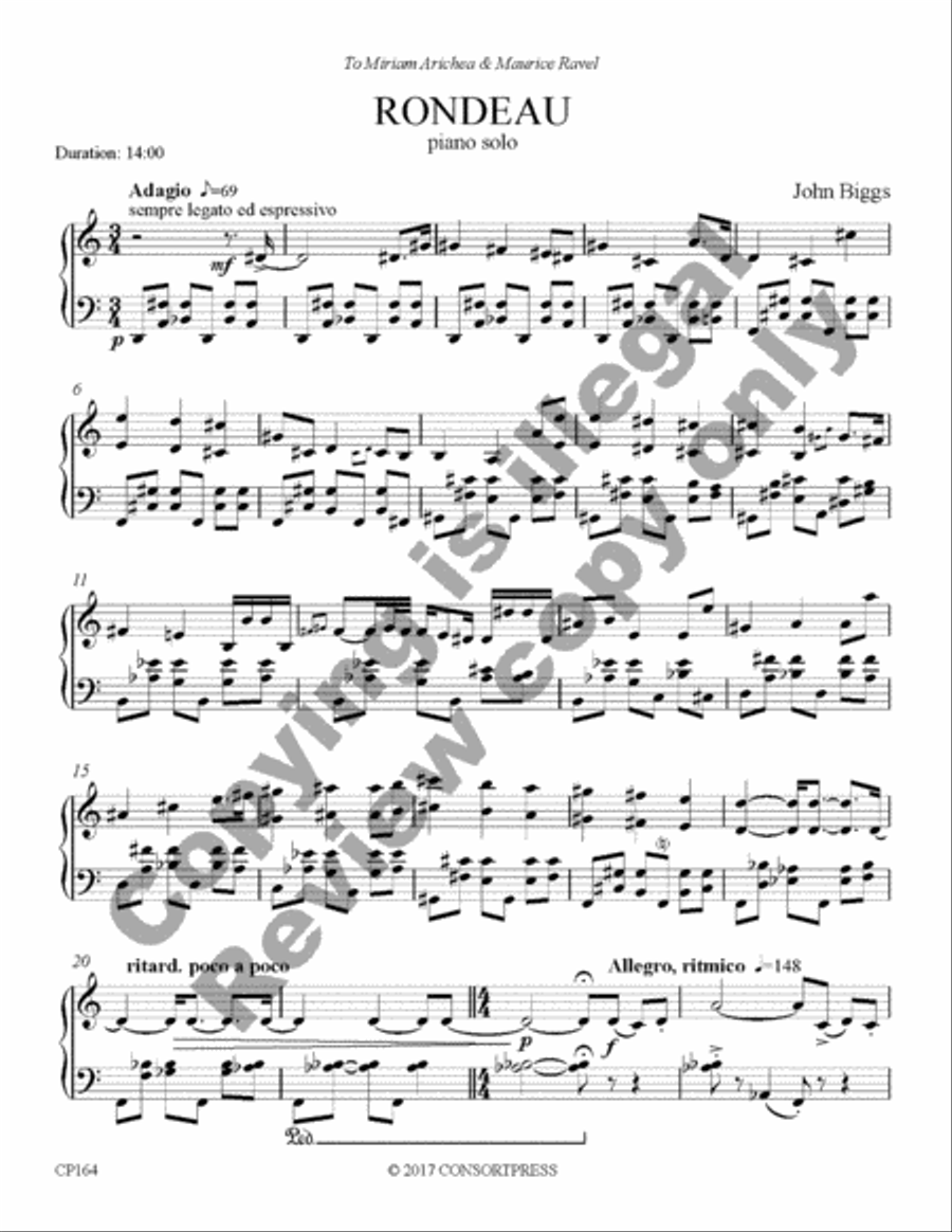 Rondeau Piano Solo scores gallery preview page 2