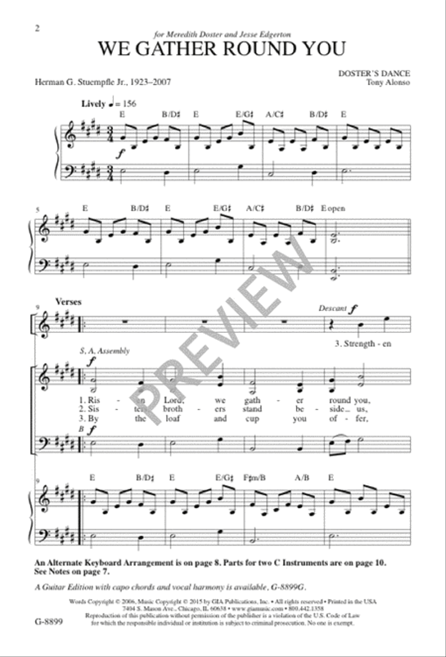 We Gather Round You SAB scores gallery preview page 3