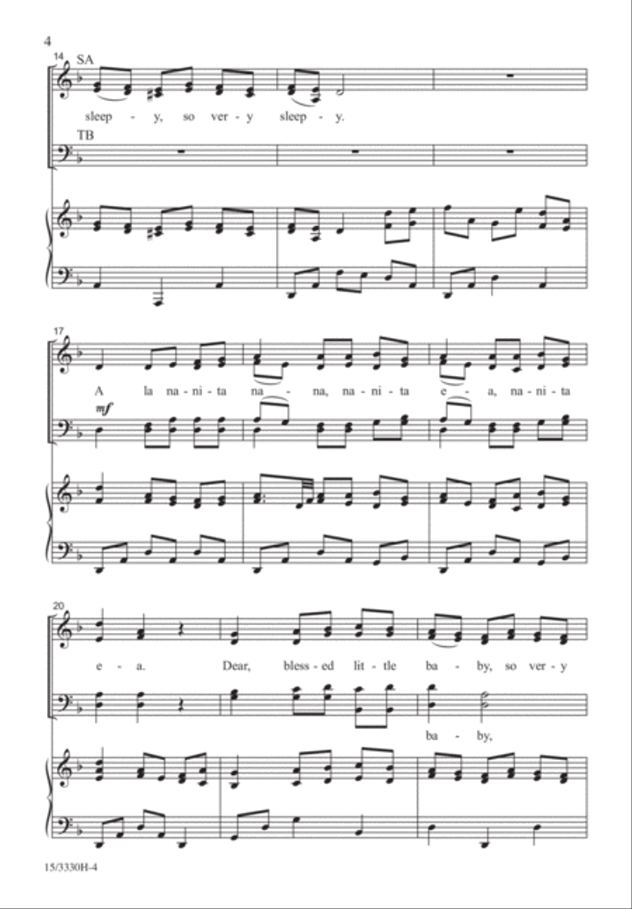 A La Nanita Nana A La Nanita Nana 4-Part scores gallery preview page 3