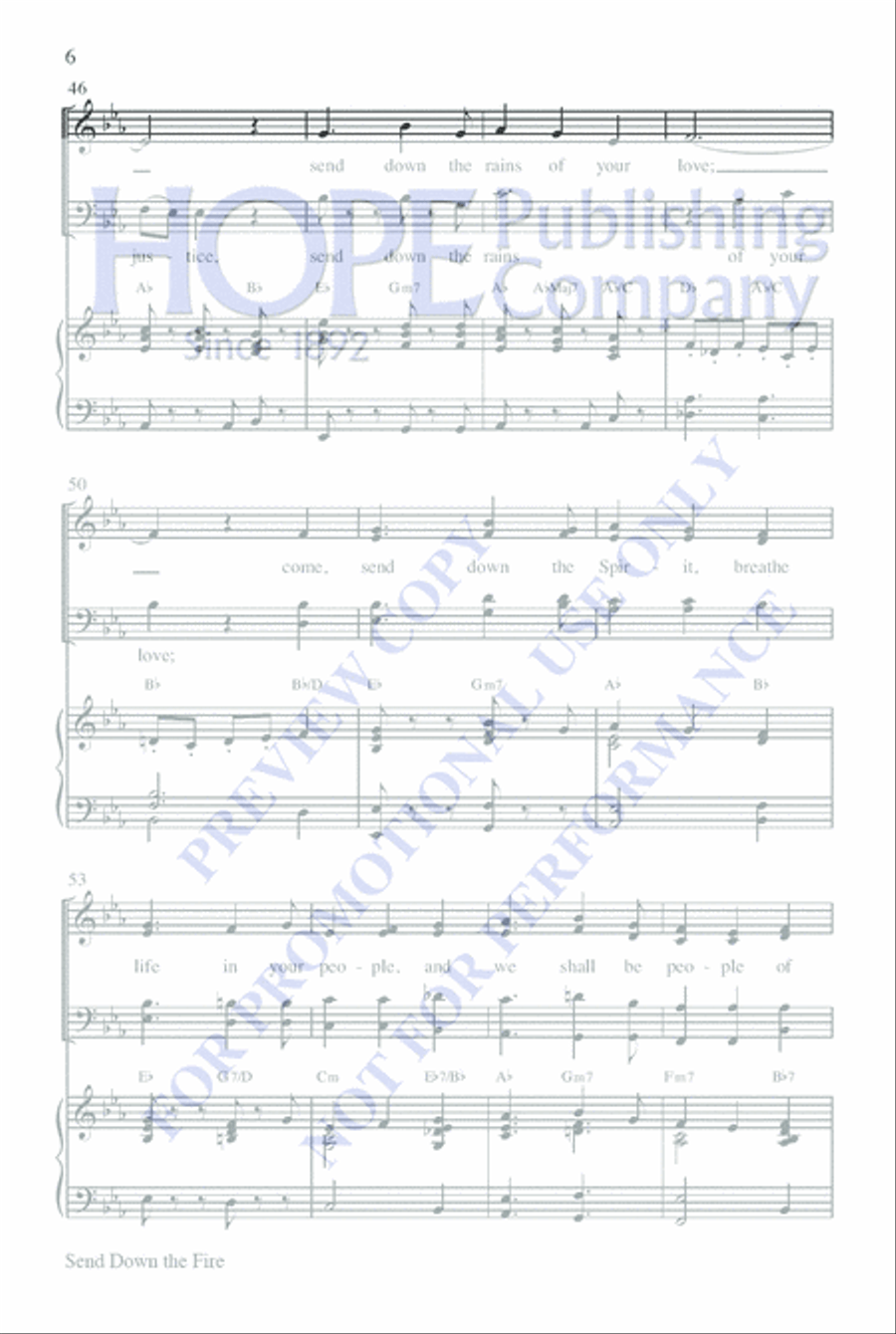 Send Down the Fire Choir scores gallery preview page 6
