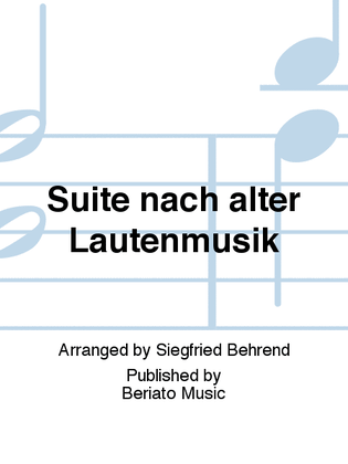 Book cover for Suite nach alter Lautenmusik
