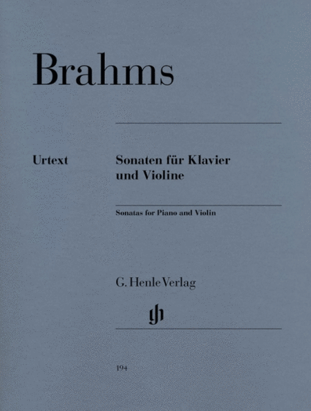 Brahms - Sonatas Violin/Piano Incl Sonatensatz