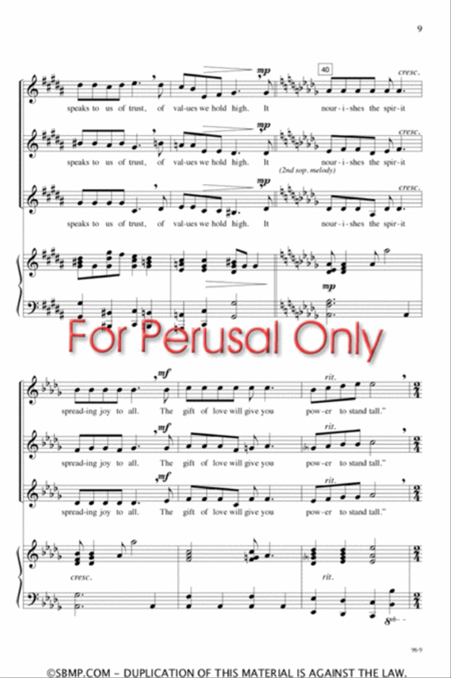 Speak to the Child of Love - SSA Octavo SSA scores gallery preview page 8