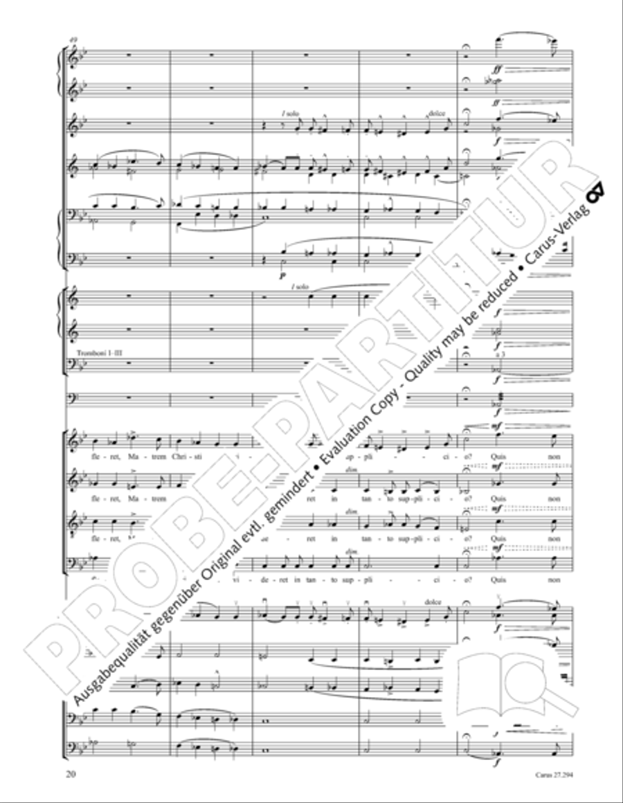 Stabat mater 4-Part scores gallery preview page 21