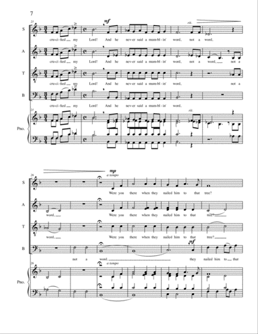 Were You There Choir scores gallery preview page 4