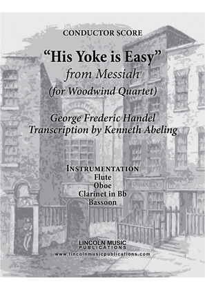 Book cover for Handel – His Yoke is Easy from Messiah (for Woodwind Quartet)