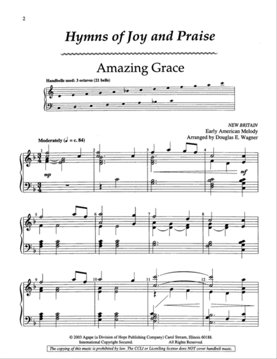 Hymns of Joy and Praise, Vol 1 3-Octaves scores gallery preview page 3