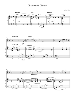 Chanson for Clarinet and Piano