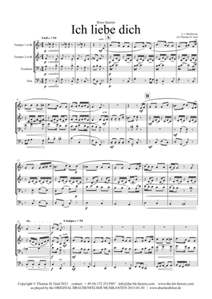 Ich liebe dich - Beethoven goes Polka - Brass Quartet