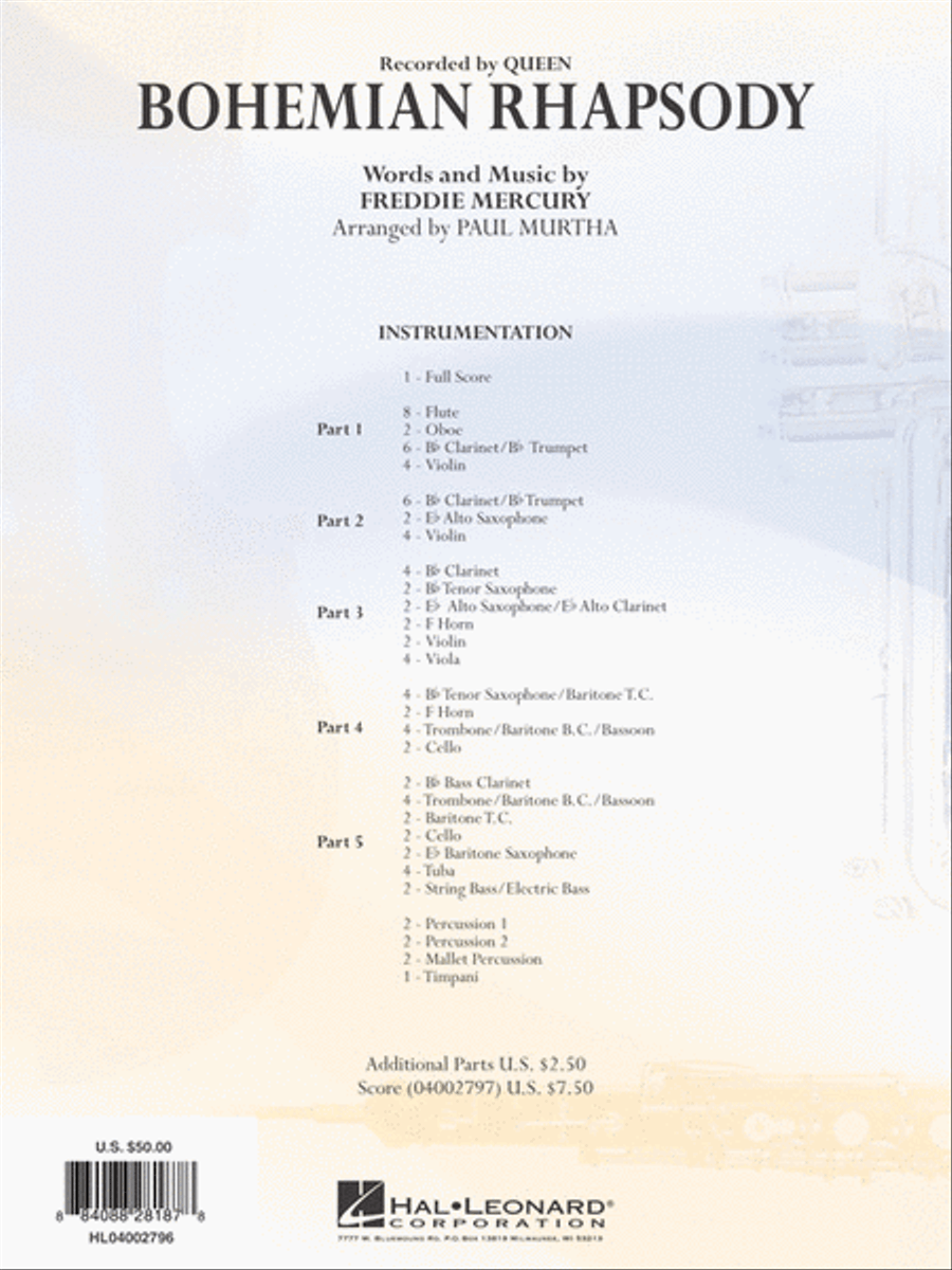 Bohemian Rhapsody Concert Band scores gallery preview page 20