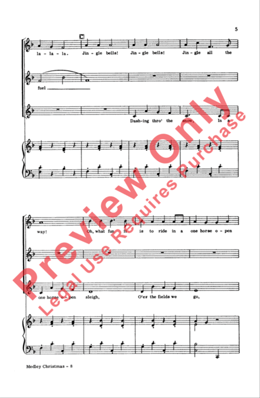 Medley Christmas Medley Christmas Women's Choir scores gallery preview page 5