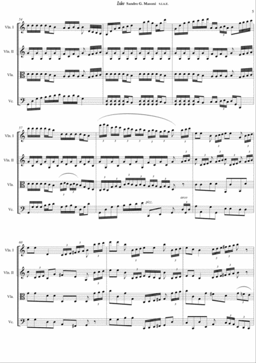 Isles (score) Isles (score) String Quartet scores gallery preview page 5