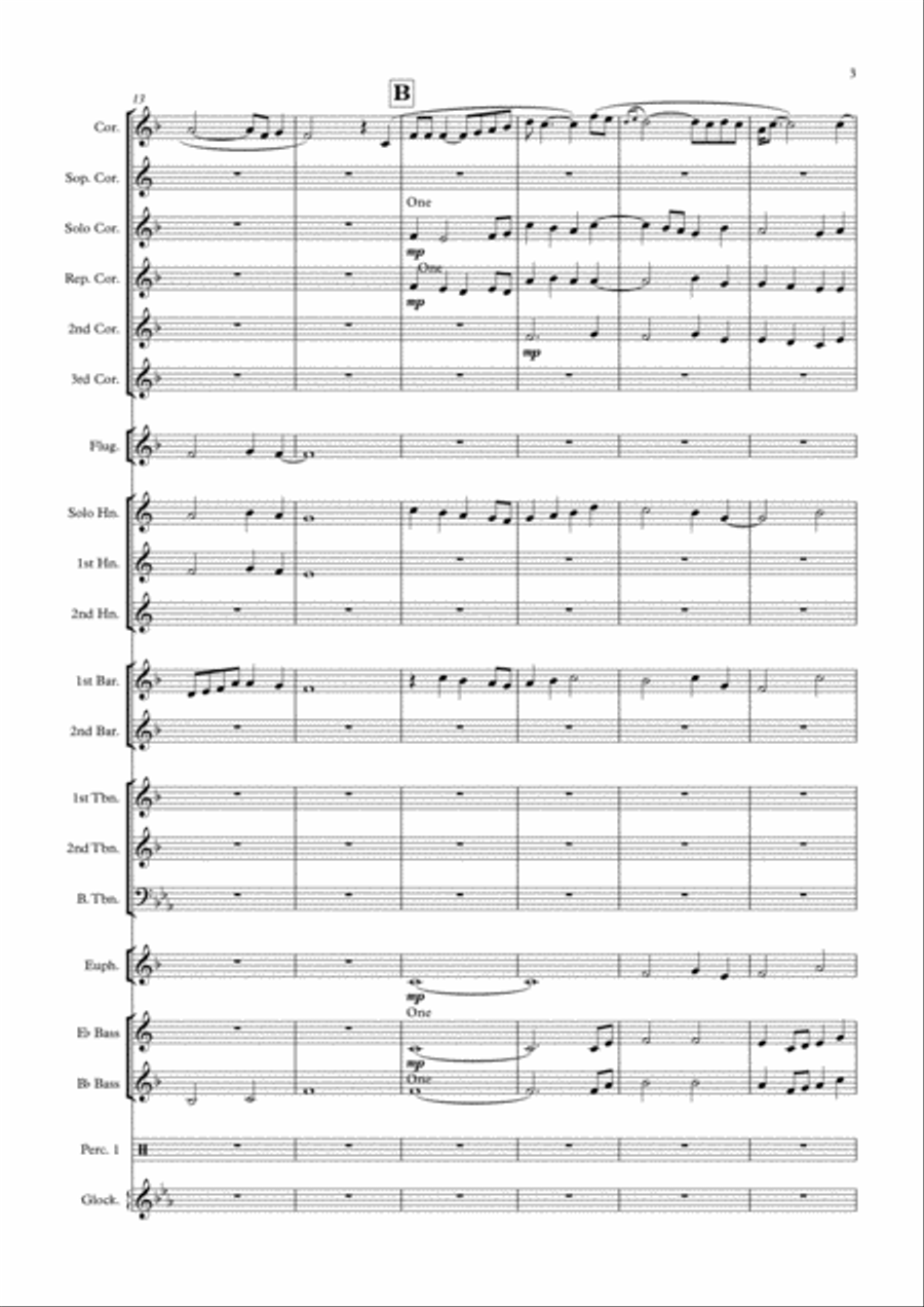 Shenandoah - Cornet Solo with Brass Band Brass Band scores gallery preview page 3