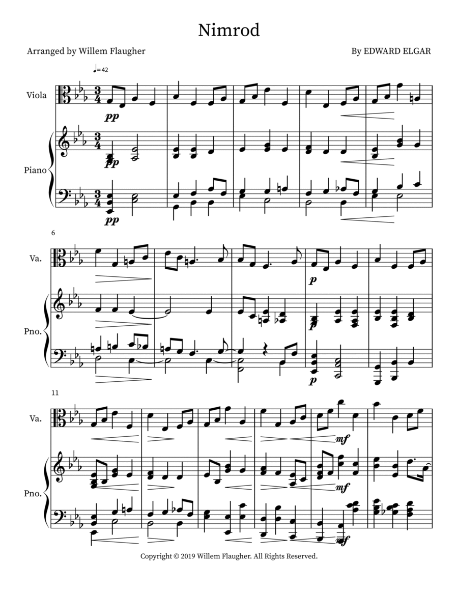 Nimrod Nimrod Piano scores gallery preview page 1
