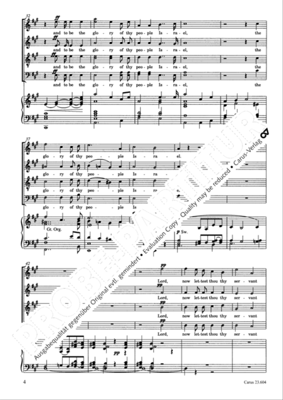 Nunc dimittis in A 4-Part scores gallery preview page 5
