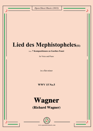 Book cover for R. Wagner-Lied des Mephistopheles(II),in a flat minor,WWV 15 No.5