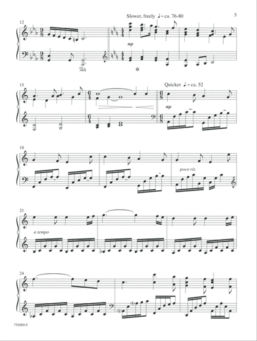 A Still and Silent Night (Digital Delivery) Piano Solo scores gallery preview page 5