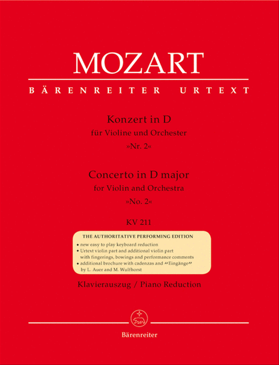 Concerto for Violin and Orchestra, No. 2 D major, KV 211 Violin Solo scores gallery preview page 1