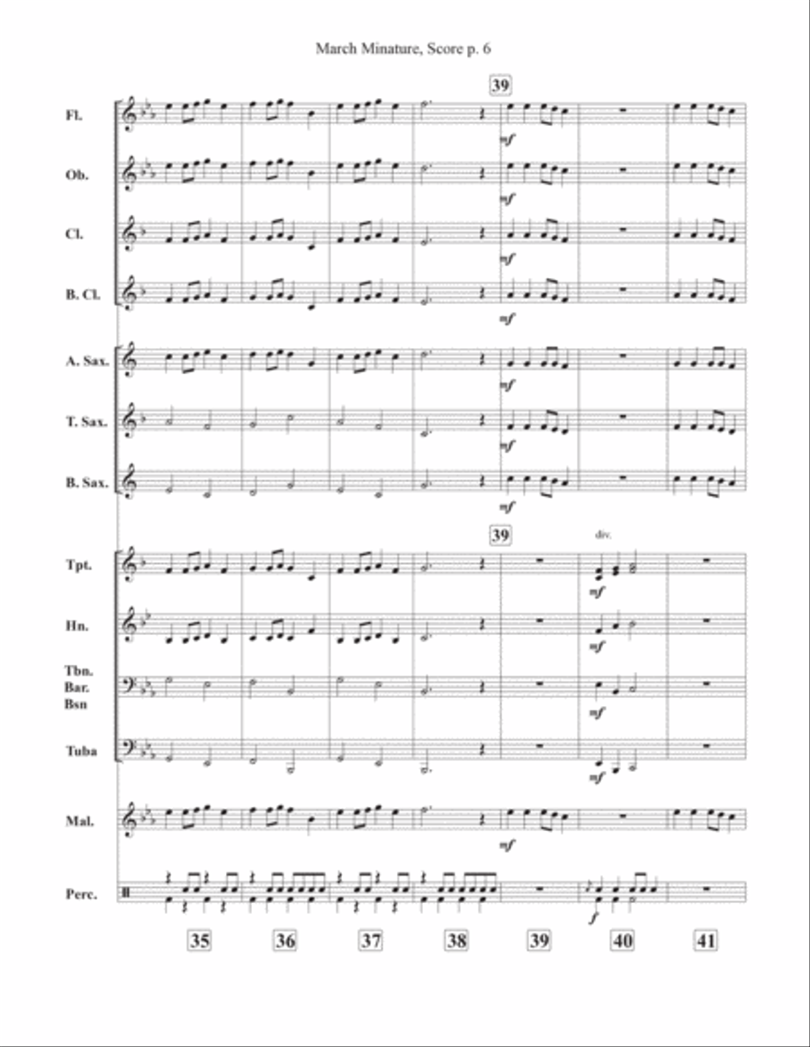 March Miniature Concert Band scores gallery preview page 6