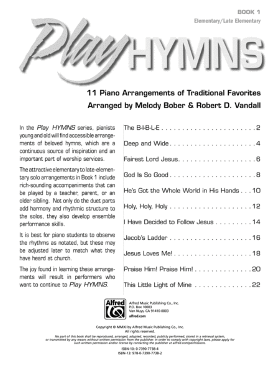 Play Hymns, Book 1 Play Hymns, Book 1 Easy Piano scores gallery preview page 2