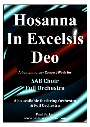 Book cover for Hosanna In Excelsis Deo (SAB Choir & Full Orchestra)