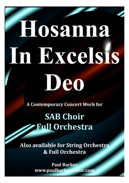 Hosanna In Excelsis Deo (SAB Choir & Full Orchestra) image number null